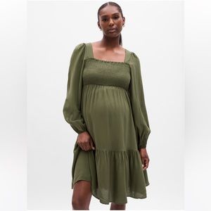 Maternity Smocked Midi Dress